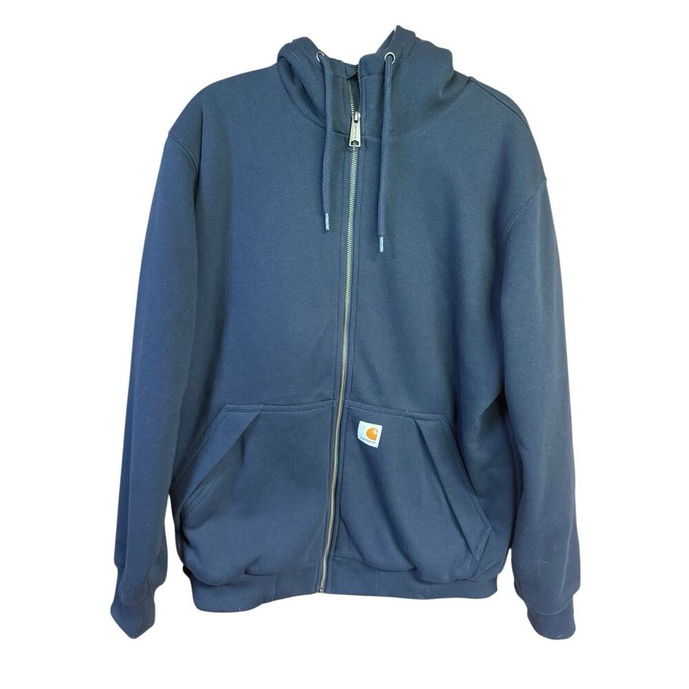 Carhartt Men's Rain Defender Loose Fit Midweight Sherpa Lined Full-Zip Hoodie Sz